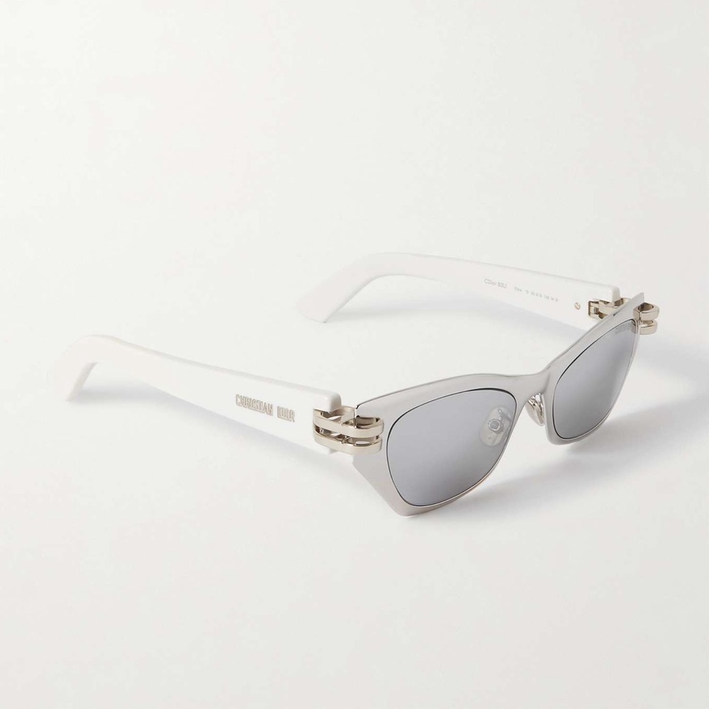 Dior CDior B3U cat-eye silver-tone and acetate sunglasses